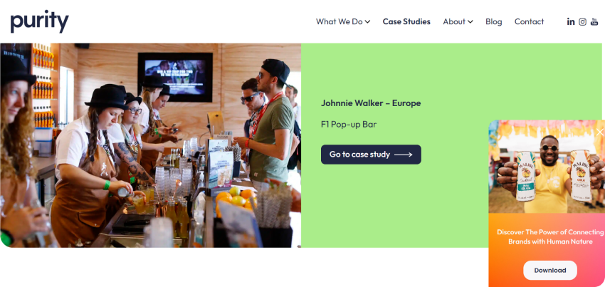 website design and development services testimonial image: Purity